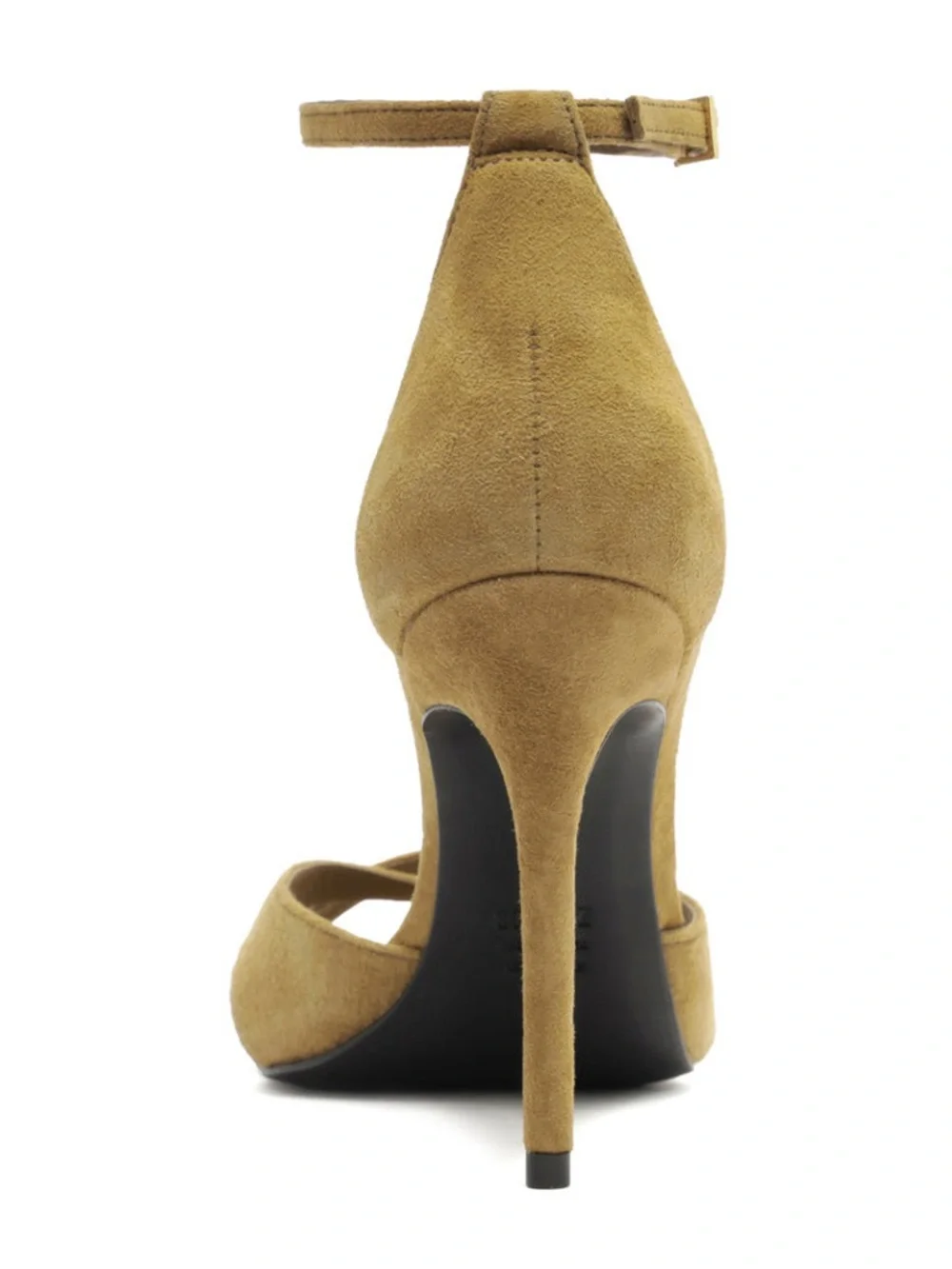 Schutz Hilda Leaf Suede Stiletto Sandals Dried Pistachio Pointed Toe 9B - Picture 3 of 8